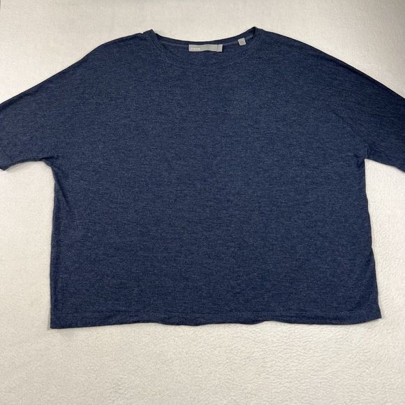 VINCE Cropped T-shirt Women's Small Blue Dolman Sleeve Soft 100% Vicose - Picture 5 of 13